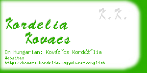 kordelia kovacs business card